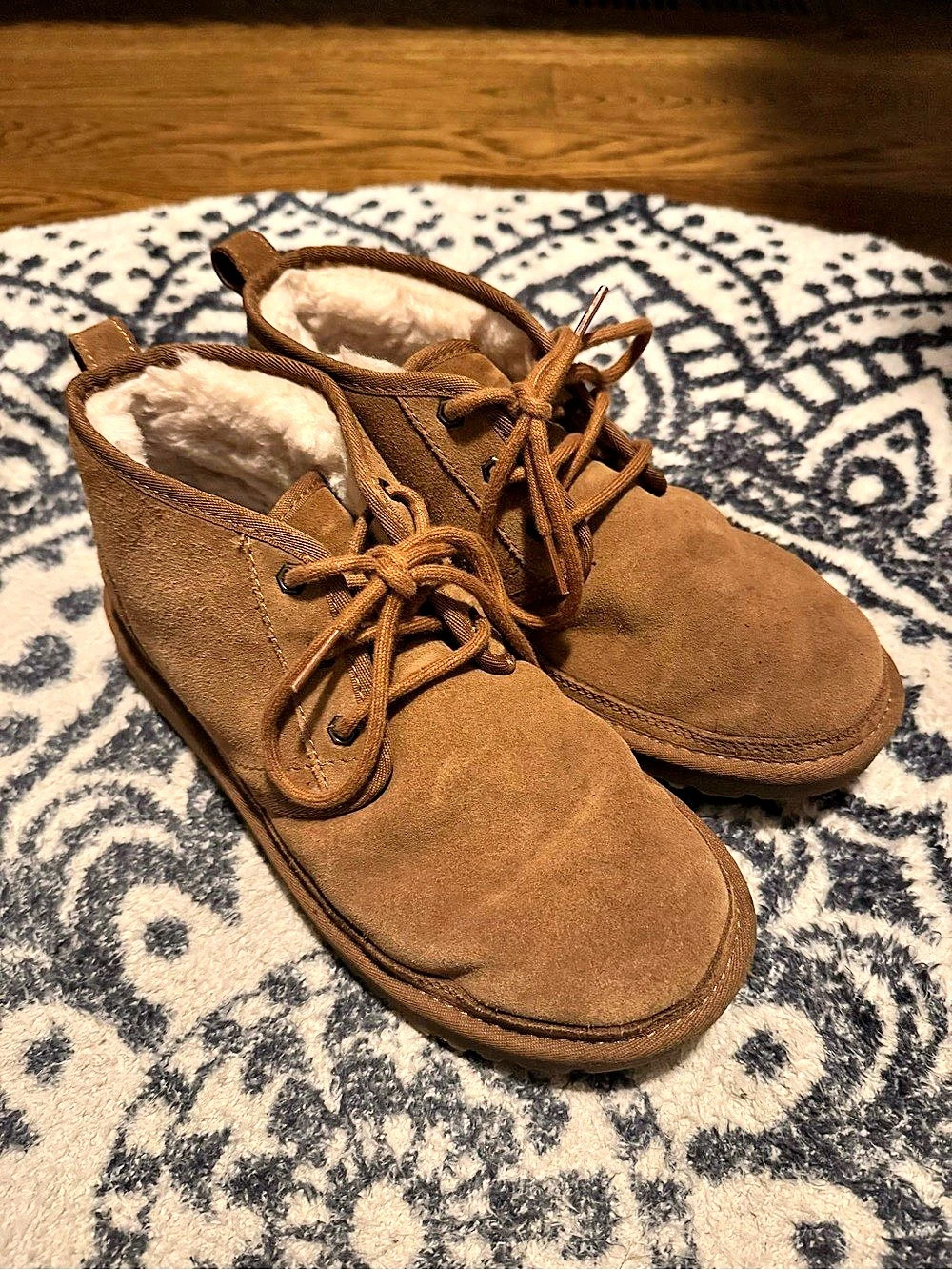 UGG Neumel Boot Brown Lace-Up Shearling Boots
